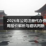 2026年公司注册代办费用报价解析与避坑判断标准